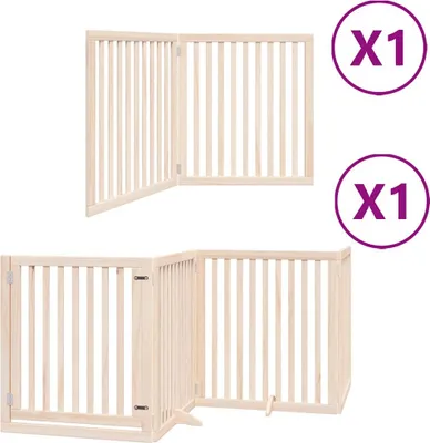 Obrázek produktu pro vidaXL 6dílná brána pro psy se skládacími dvířky 480 cm topolové dřevo