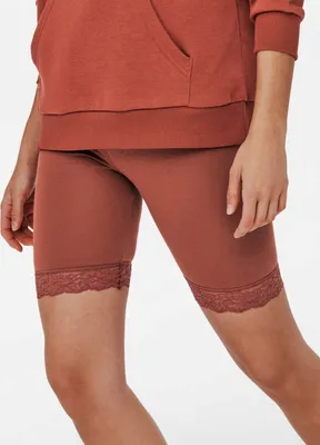 Obrázek produktu pro JDY 2x Dámské Krátké Capri Legíny Kalhoty JDYSALLY Čipka Šortky Set Elastický | S