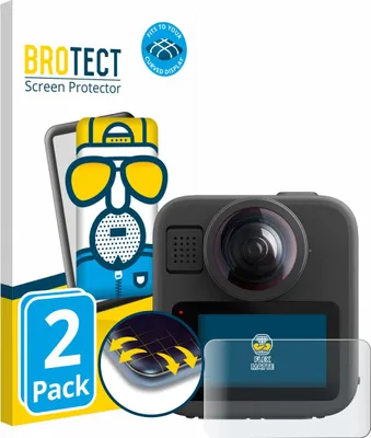Produktbild von 2x BROTECT Fullscreen Schutzfolie für GoPro Max 2 Displayschutz Folie Fullcover Matt Entspiegelungsfolie