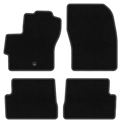 Produktbild von Velours-Fußmatten für Mazda 3 I BK 2003-2009 (Schrägheck) – 4-tlg, Schwarz, passgenau – Wielganizator BASIC