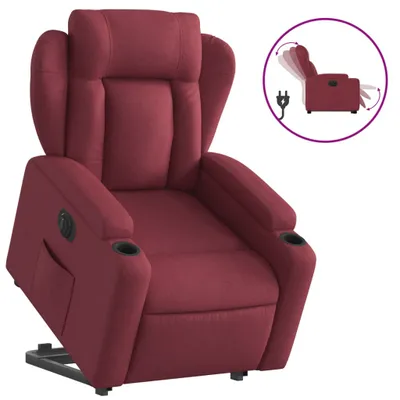 Produktbild von vidaXL Relaxsessel mit Aufstehhilfe Elektrisch Weinrot Stoff