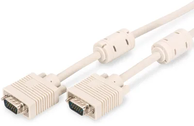 Produktbild von M-Cab VGA Monitor Anschlusskabel, HD15, Stecker, Ferrite, 15.0m, 15 m, VGA (D-Sub), VGA (D-Sub), Männlich, Männlich, Schwarz