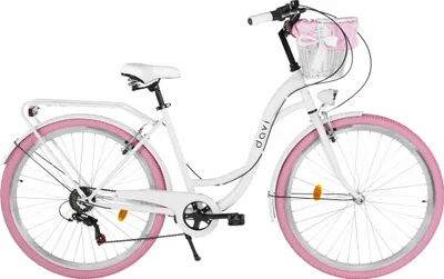 Produktbild von Damenfahrrad Davi Emma 28", 7 Gänge, 160-185 cm, Weiß/Rosa