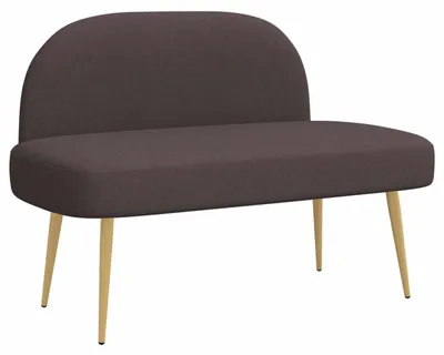 Immagine prodotto di Panchina imbottita con schienale Marrone scuro 110 x 60 x 76 cm