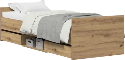 Obrázek produktu pro vidaXL Artisan dubový rám postele 193 x 78 x 50 cm materiál na bázi dřeva