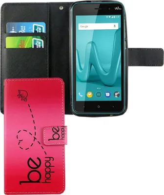 Produktbild von Handyhülle Tasche für Wiko Lenny 4 Be Happy Pink