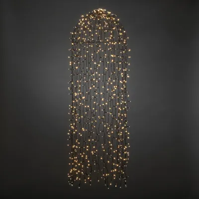 Immagine prodotto di Konstsmide Barriera luminosa a LED "Jellyfish", nera, 900 diodi bianco caldo, 30V, per esterni (IP44), cavo nero - 3917-700