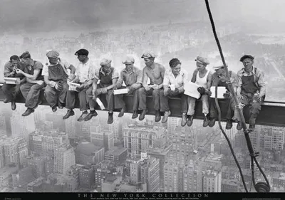 Immagine prodotto di Mangiare sopra Manhattan  New  York – Poster XXL 101,6 x 139,7 cm