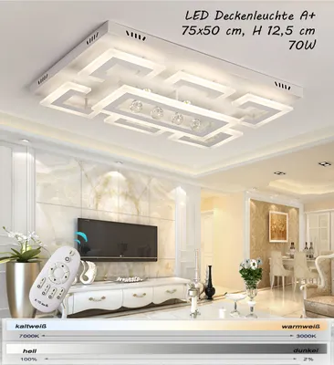 Obrázek produktu pro Stropní svítidlo LED XW803 75x50 s dálkovým ovládáním, nastavitelná barva světla/jas A+