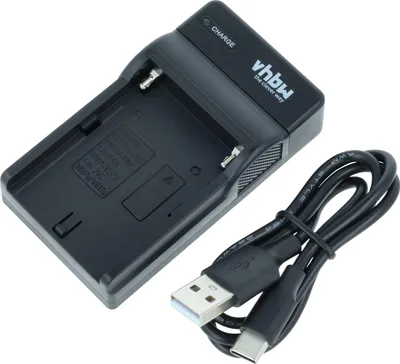 Produktbild von vhbw USB-C Ladegerät kompatibel mit Panasonic VDR-D150EB-S, VDR-D150E-S, VDR-D150EG-S, VDR-D150EF-S Kamera - Ladeschale + USB-C Kabel Ladeanzeige