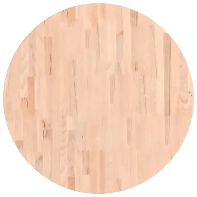 Image de Dessus de table Ø80x1,5 cm rond bois massif de hêtre