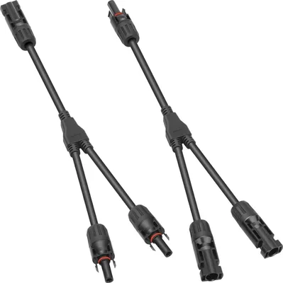 Produktbild von 50A Hochstrom Solarkabel Y-Verteiler – 1 Paar Y-Stecker, 10AWG für Solarpanele, Photovoltaik-Kabel | Photovoltaik Solaranlage
