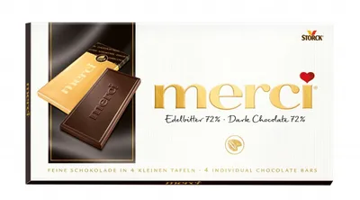 Produktbild von Merci Tafelschokolade Edelbitter 72% Menge:100g