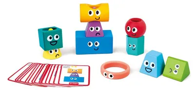 Produktbild von Hape Montessori Stapelblöcke Holzspielzeug für Kleinkinder und Kinder