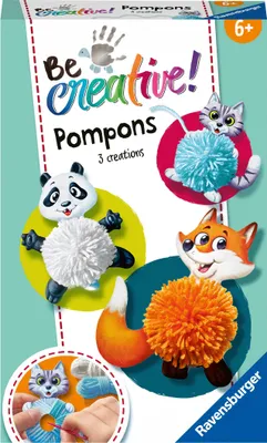 Produktbild von Ravensburger 18429 Be Creative Pompon-Tiere, DIY für Kinder ab 6 Jahren