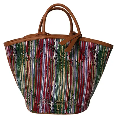 Produktbild von Custo Barcelona Handtasche Multicolor Streifenmuster Magnetverschluss Yellow UNICA 21x27x21 cm C261-2040L-V03 YELLOW