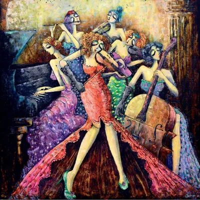 Produktbild von ANATOLIAN Square Puzzle Frauenorchester 1024 Teile