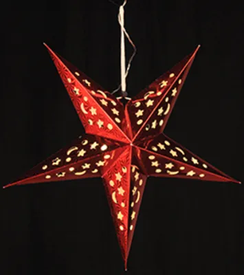 Produktbild von Papierstern mit LED Beleuchtung 43 cm, Design:2
