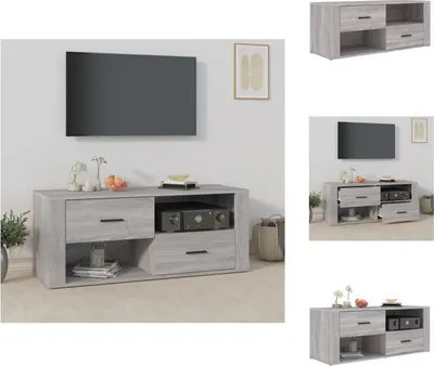 Image de vidaXL Armoire TV Gris Sonoma 100x35x40 cm Bois composite - Meuble TV