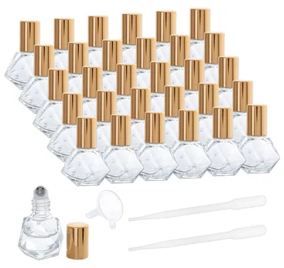 Produktbild von Set mit 38 Glasflaschen mit Rollapplikator für ätherische Öle