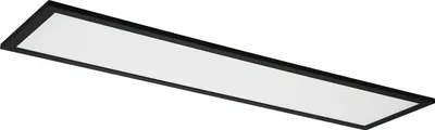 A rectangular LED panel light with a black frame and a white diffuser.