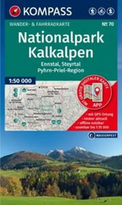 Obrázek produktu pro KOMPASS Hiking Map 70 Národní park Kalkalpen, Ennstal, Steyrtal, Pyhrn-Priel region 1:50 000