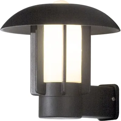 Produktbild von Konstsmide Heimdal Wandleuchte schwarz lackiertes Aluminium, opales Glas, Hand EU 401-752