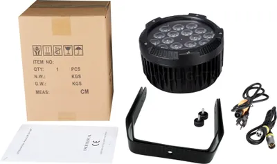 Obrázek produktu pro Jevištní reflektor, vodotěsný, ovládání DMX512, 1ks světel, zástrčka EU