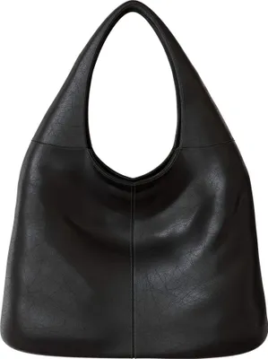Produktbild von Damen Shopper Tasche Hobo Bag Beutel Stil groß aus veganem Leder 30659 Black