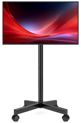 Produktbild von TV Ständer Rollbar für 23-60 Zoll LCD/LED Fernseher, Höhenverstellbar bis 127 cm, VESA 400x400 mm, 35 kg Tragkraft