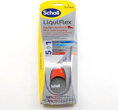 Produktbild von Scholl LiquiFlex Einlegesohlen, verstärkt, Damenschuhe, Gr Scholl LiquiFlex Einlegesohlen, verstärkt, für Damen, Größe 35,5 – 40,5, Memory-Foam und Fußgewölbe, 1 Paar