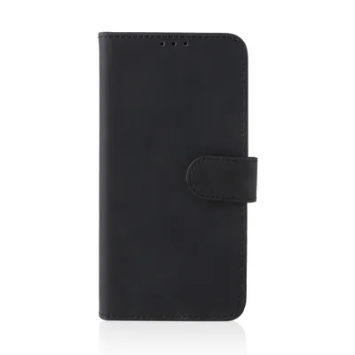 Image de Coque König Design compatible avec Xiaomi Redmi Note 11 / Note 11S (version internationale), en simili cuir, pour téléphone portable - Étui de téléphone noir