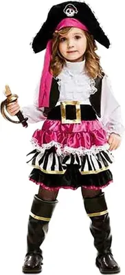 Produktbild von Mom Kleines Piratenmädchen Kostüm Rosa 5-6 Years Rosa 5-6 Years