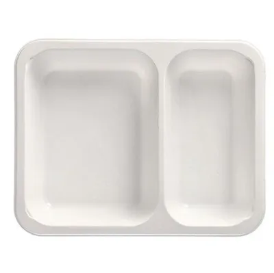 Produktbild von 500 Mikrowellenschalen, PP 2-geteilt 1205 ml weiss Menüschalen