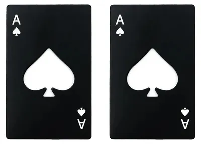 Produktbild von 2/3 Stück Pokerkarten-Flaschenöffner, robuster Edelstahl-Spaten, manuelles Bierflaschen- und Dosenöffner-Werkzeug, Küchenhelfer, Geschenk für Senioren mit Arthritis, Koch C