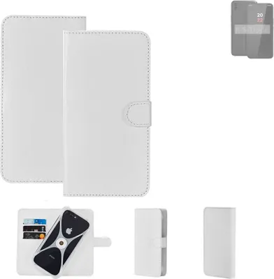 Produktbild von K-S-Trade Handy Hülle Schutz Hülle kompatibel mit Volla Phone 22 Cover Case Bookstyle Bumper weiß 1x