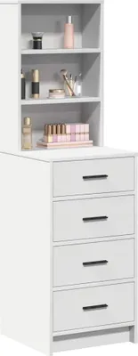 Obrázek produktu pro vidaXL Vysoký sekretář se zásuvkami Bílý 40 x 41 x 135 cm Materiál na bázi dřeva