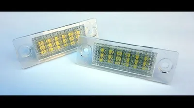 Image de Éclairage de plaque d'immatriculation 2 LED pour VW T5, Golf Plus, Passat, Touran, Caddy, Superb, modèle 3U