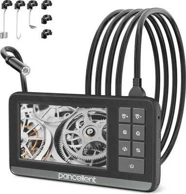 Produktbild von Digitale HD-Endoskop mit 4,3 Zoll IPS-Bildschirm und IP67 Wasserfest, Handheld-Inspektionskamera mit 8 LED-Lampen und 5 m flexibler Kabel