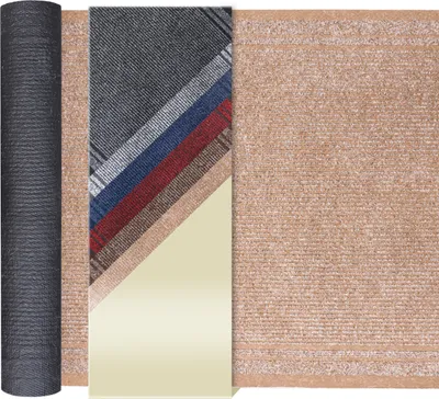 Produktbild von Primaflor Sauberlauf MALAGA - Beige - 0,66m x 3,00m - Meterware - Schmutzfangmatte in 6 Farben - Fußmatte mit rutschfestem Gel-Rücken - Antirutsch Läufer