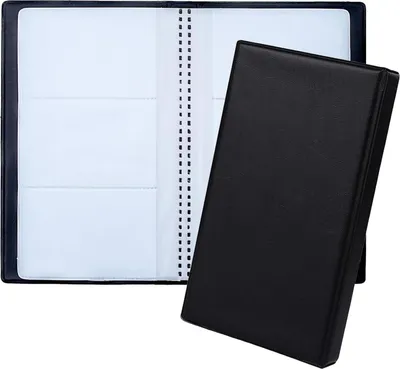 Produktbild von Aufbewahrung von Visitenkarten, Elegante Visitenkartenmappe aus Kunstleder für bis zu 60 Karten, perfekt organisiert für Visitenkarten, Kreditkarten und Kundenkarten, praktischer Visitenkarten Organizer