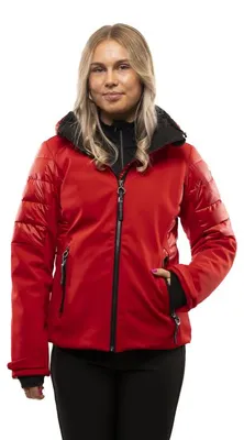Produktbild von Luhta Damen Skijacke Rot Größe L wasserdicht atmungsaktiv mit Schneefang und Belüftungsöffnungen