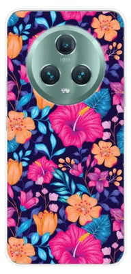 Image de 1001Coques - Coque silicone compatible avec Huawei Honor Magic 5 Pro 5G - Motif fleurs exotiques - Design original imprimé en France