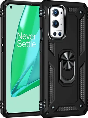 Produktbild von Mobigear Armor Ring  OnePlus 9 Pro Hülle Hardcase Backcover Stoßfest mit Ringhalter - Schwarz