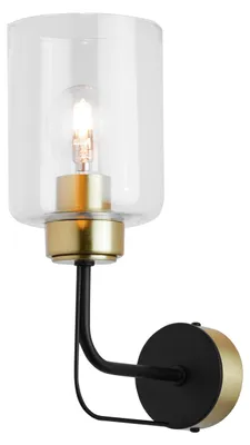 Obrázok produktu pre Nástenná lampa CERES čierno-zlatá 1xE27x20W kov rozmery: 31x12x18 cm IP20 Jupiter