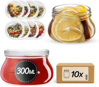 Produktbild von Einmachgläser 300 ml - Set mit 10 luftdichten Gläsern