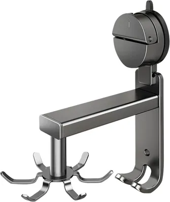 Immagine prodotto di Gancio da bagno - portasciugamani con 4 ganci - gancio decorativo in metallo - nero