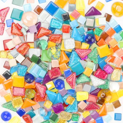 Mosaiksteine 900 g, verschiedene Größen & Formen, Multicolor-Mix