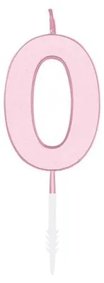 Productafbeelding van Getallenkaars, taartkaars, 4,5 cm, roze, 0