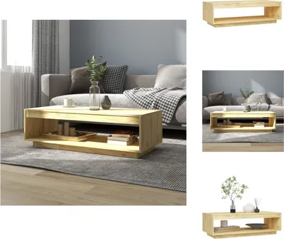 Zdjęcie produktu dla vidaXL Stolik kawowy 110x50x33,5 cm lite drewno sosnowe - Stoliki kawowe